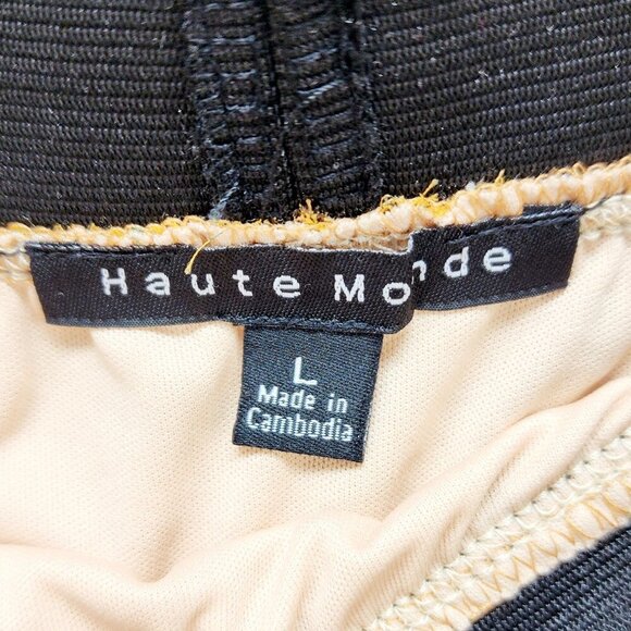 Floral Print Mustard Yellow Maxi Skirt With Pleated Design By Haute Monde Size L - Picture 3 of 10